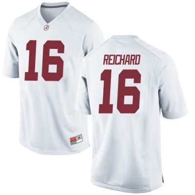 Men's Alabama Crimson Tide #16 Will Reichard White Replica NCAA College Football Jersey 2403GIZX1